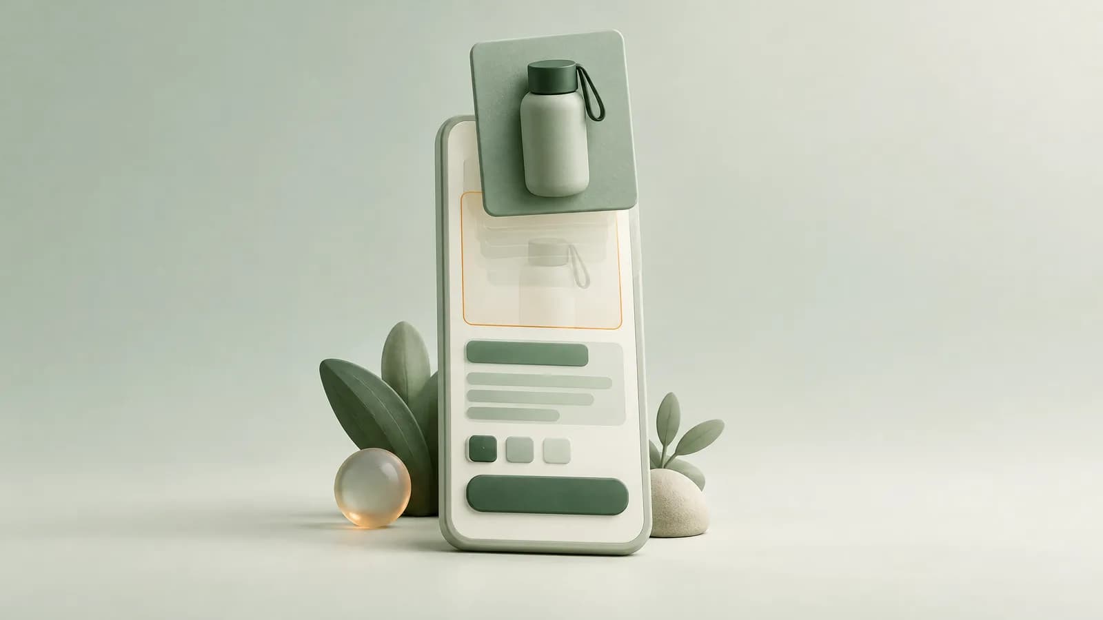 Illustration of a phone-sized product page where a late-loading product image pushes the text and button below it downwards.